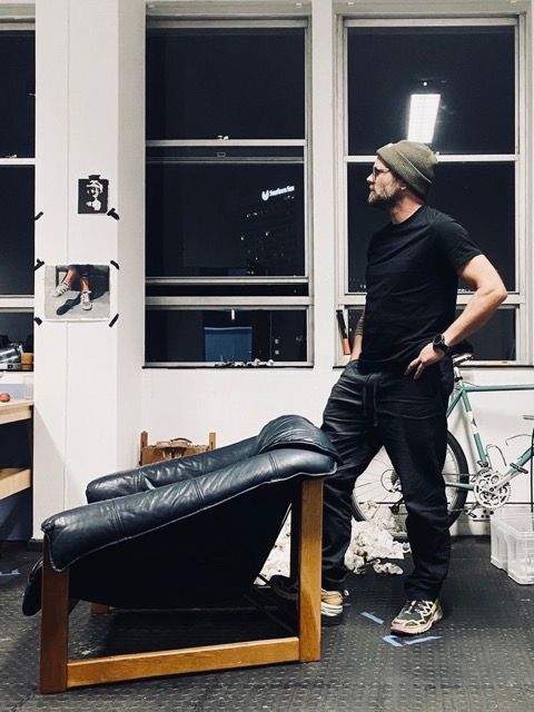 The maker at work in the studio